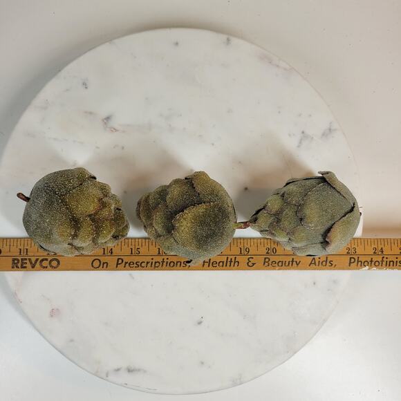 Vintage‎ Faux Artichokes Green Crystallized Farmhouse Kitchen Decor 21 pcs - Picture 7 of 11